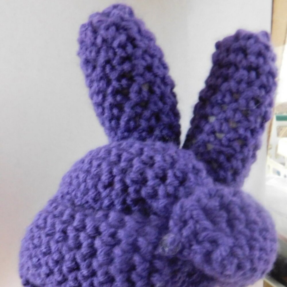 Crocheted peace sign finger cactus